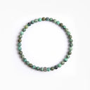 African Turquoise 4mm 925 Sterling Silver Bracelet
