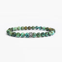 African turquoise beaded bracelet with sterling silver bead