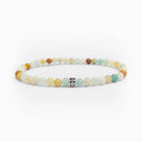 Amazonite small beaded bracelet with sterling silver bead