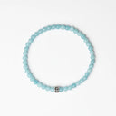 Aquamarine 4mm 925 Sterling Silver Bracelet