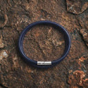 Lizard Navy Leather Bracelet