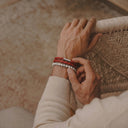 Carnelian Woven Leather Bracelet