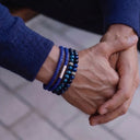 Cobalt Blue Woven Leather Bracelet