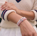 Pink Rhodonite 6mm 925 Sterling Silver Bracelet