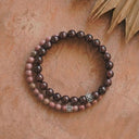 Dark Poppy Jasper 6mm 925 Sterling Silver Bracelet