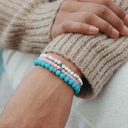 Turquoise 6mm 925 Sterling Silver Bracelet