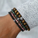 Rhodonite 4mm 925 Sterling Silver Bracelet