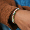 Unakite 4mm 925 Sterling Silver Bracelet