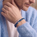 Azure Tiger Eye 6mm 925 Sterling Silver Bracelet