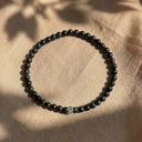 Black Onyx 4mm 925 Sterling Silver Bracelet