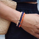Burnt Orange 4mm 925 Sterling Silver Bracelet