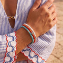 Burnt Orange 4mm 925 Sterling Silver Bracelet