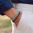 Burnt Orange 6mm 925 Sterling Silver Bracelet