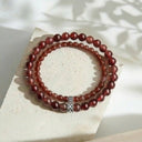 Carnelian 6mm 925 Sterling Silver Bracelet