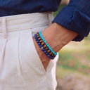 Deep Blue 6mm 925 Sterling Silver Bracelet
