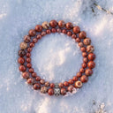 Sedona Jasper 6mm 925 Sterling Silver Bracelet