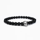 Black Onyx 925 Sterling Silver Skull Bracelet