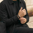 Black Woven Leather Bracelet