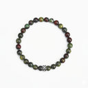 Bloodstone 6mm 925 Sterling Silver Bracelet