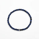 Blue Tigers Eye 4mm 925 Sterling Silver Bracelet