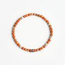 Burnt Orange 4mm 925 Sterling Silver Bracelet