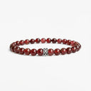 Carnelian 6mm 925 Sterling Silver Bracelet