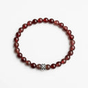 Carnelian 6mm 925 Sterling Silver Bracelet