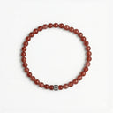 Carnelian 4mm 925 Sterling Silver Bracelet