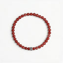 Carnelian 4mm 925 Sterling Silver Bracelet