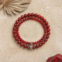 Carnelian 4mm 925 Sterling Silver Bracelet
