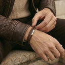 Chocolate Woven Leather Bracelet