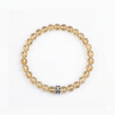 Citrine 6mm 925 Sterling Silver Bracelet