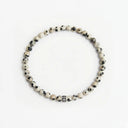 Dalmatian Stone 4mm 925 Sterling Silver Bracelet