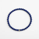 Deep Blue 4mm 925 Sterling Silver Bracelet