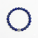 Deep Blue 8mm 925 Sterling Silver Bracelet