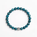Fjord Blue Jasper 8mm 925 Sterling Silver Bracelet