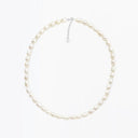 Pearl necklace with sterling silver chain