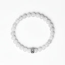 Glacial Quartz 6mm 925 Sterling Silver Bracelet
