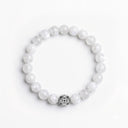 Glacial Quartz 8mm 925 Sterling Silver Bracelet