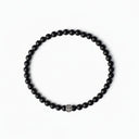 Matte Onyx 4mm 925 Sterling Silver Bracelet