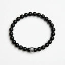 Matte Onyx 6mm 925 Sterling Silver Bracelet
