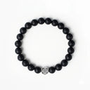 Matte Onyx 8mm 925 Sterling Silver Bracelet