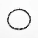 Noir Tiger Eye 4mm 925 Sterling Silver Bracelet