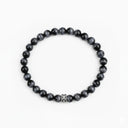 Noir Tiger Eye 6mm 925 Sterling Silver Bracelet