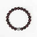 Dark Poppy Jasper 8mm 925 Sterling Silver Bracelet