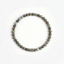 Rainforest Jasper 4mm 925 Sterling Silver Bracelet