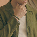 Rainforest Jasper 8mm 925 Sterling Silver Bracelet