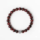 Red Tigers Eye 8mm 925 Sterling Silver Bracelet