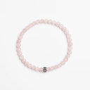Rose Quartz 4mm 925 Sterling Silver Bracelet