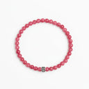 Strawberry Quartz 4mm 925 Sterling Silver Bracelet